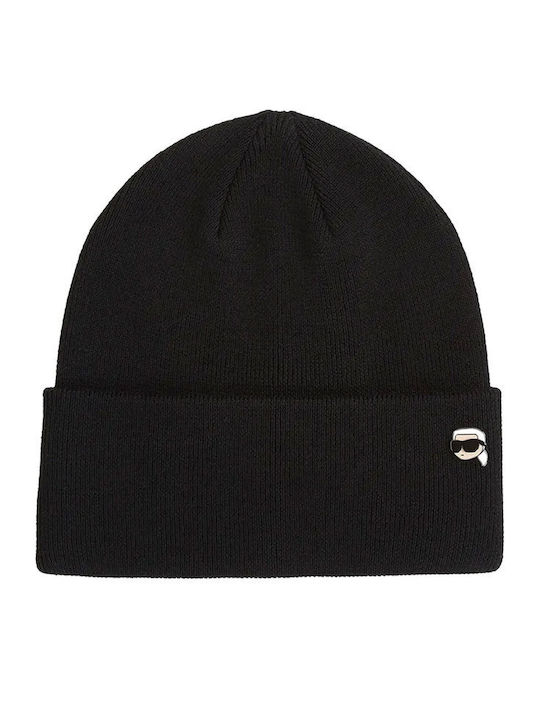Beanie Γυναικείος Σκούφος Πλεκτός σε Μαύρο χρώμα