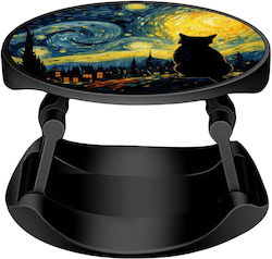 Starry Night Cat Phone Holder Stand Handheld Phone Support Base
