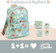 A Little Lovely Company Joy School Lunch Bag Handheld Green 23.5x10x30cm