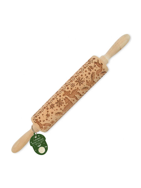 Scrap Cooking Christmas Rolling Pin Wooden Nutcrackers 39x4.5x4.5cm 18pcs
