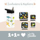 A Little Lovely Company Galaxy Kids Plastic Black Water Bottle