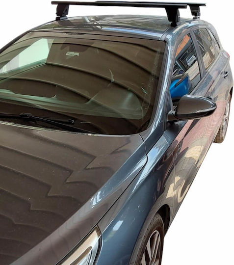 Menabo Car Roof Bars Roof Box Menabo Delta Black Locks Hyundai I30 2016+ 3d/5d 2 Pieces Mb.hi30.13