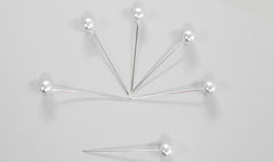 Pearl Pin 8mm Silver 50mm 20pcs