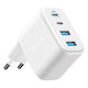 Anker Зарядно устройство с вграден кабел с 2 USB-A изходни порта и 2 USB-C изходни порта 50W Power Delivery Бял