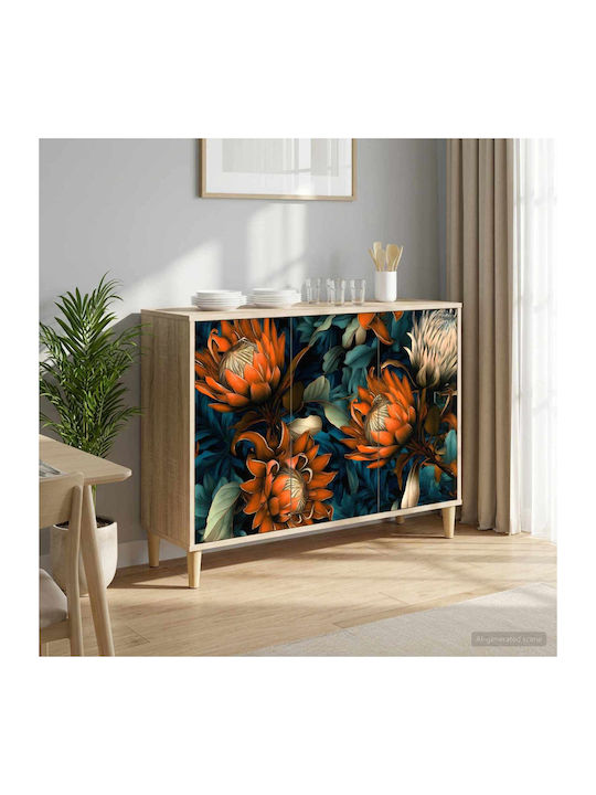 Μπουφές Lochem Ξύλινος Sonoma 102x33x75cm