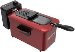 Zokura Z1438 Φριτέζα 3lt Κόκκινη