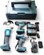 SPV SPV-T544-VVJN Angle Grinder, Drill Driver & Screwdriver 68V with 2 Batteries