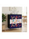 Chest of Drawers Wooden Mainz Floral Pattern 66x36.5x76cm