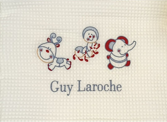 Guy Laroche Κουβέρτα Κούνιας Bebe 629 Πικέ Εκρού 110x150εκ.