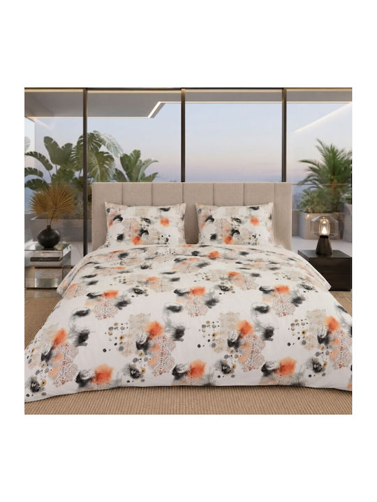 Pucioasa Set Huse Pentru Pilote 240x250cm Supradublu Cu 2 Fețe De Pernă Și 1 Cearșaf Ethno Mirage