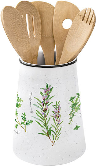 Easylife Easylife Bamboo Kochgeschirr-Set Mit Ständer 6 Stück Herbarium