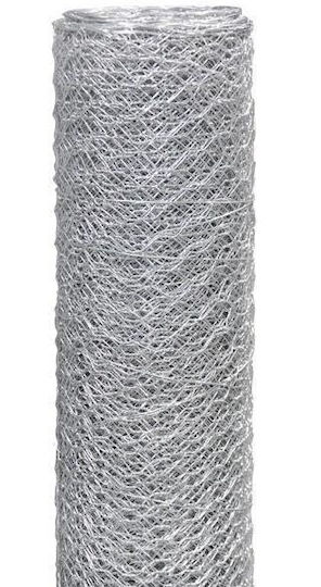 Galvanized Hexagonal Mesh 50cm*25m Eyelet 25mm Wire 0.8mm 25 M S-b 2940161