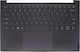 Лаптоп Клавиатура Keyboard Palmrest Lenovo Ideapad Slim 7 Pro-14ihu5 82qt 5cb1d67055 5cb1c19261 US Задно Осветяване Сив КОД.41563uspalmblgray