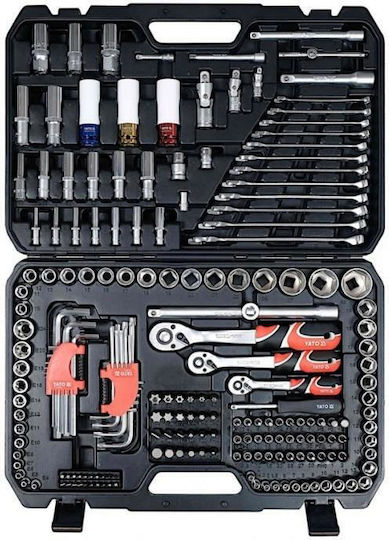 Yato Ключ с тресчотка и вложки 1\4" & 3\8" & 1\2" 128 бр