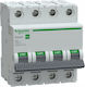 Schneider Electric Τετραπολικός Διακόπτης Ράγας 63A