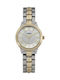 Timex Γυναικείο Ρολόι 30mm Μπαταρίας με Ασημί Μεταλλικό Μπρασελέ