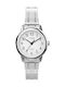 Timex Дамски Часовник 25mm Кварцов със Сребриста Метална Верижка