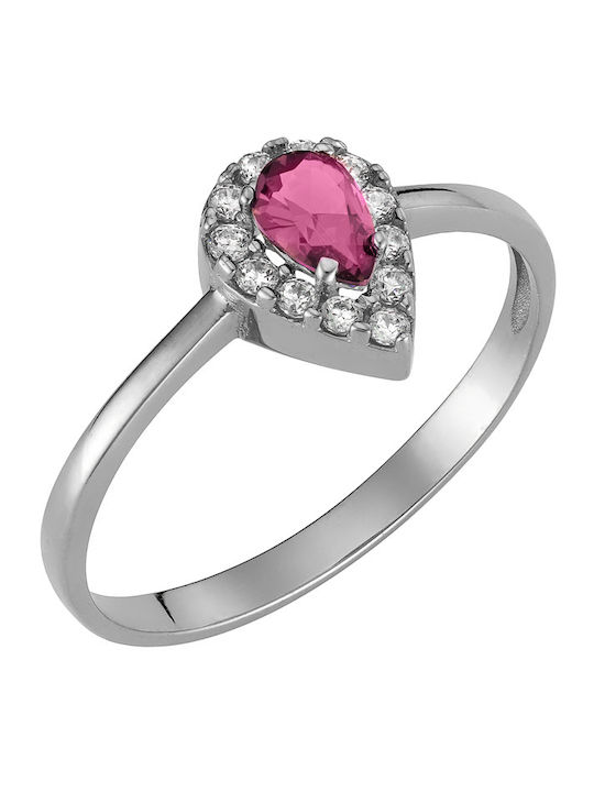 Ioannis Kosmima Women's Ring with Zircon in 9K White Gold