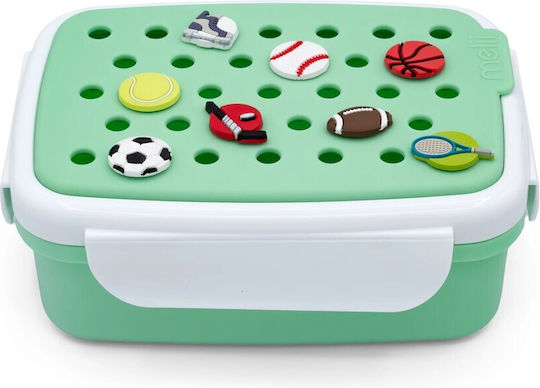 Melii Bento Plastic Kids Food Container 0.88 Litre Green