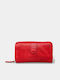 Große Leder Damenbrieftasche Rot
