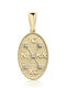 Chrilia Pendant Kids Charm Double Sided Constantine Coin Gold 9K me2353