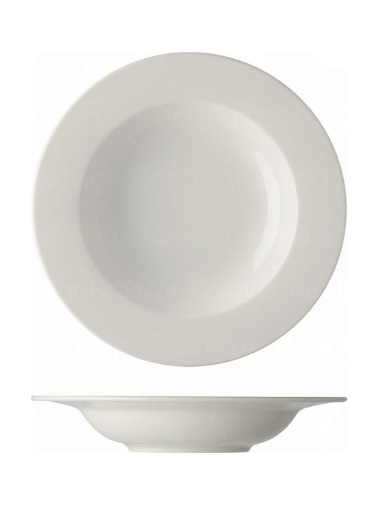 Bonna Stark Deep Plate Made of White Porcelain 26cm 6 Pieces