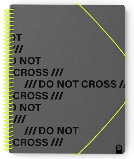Carchivo Display Book Spiral Do Not Cross A4 40 Plastic Sleeves Anthracite Carchivo