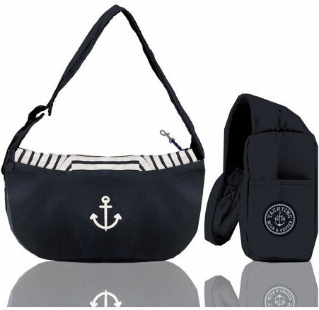 Milk & Pepper Shoulder Bag for Dog Cat Carrying Blue L55xW21.5cm