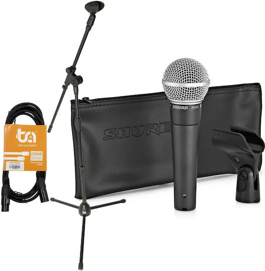Shure SM58 LCE Essentials Set Microphone for Vocals in Grey Color