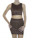 Γυναικείο Crop Top BROWN