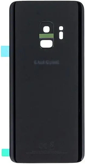 Samsung Galaxy S8 Battery Door + Battery Door Adhesive + Back Camera Lens Bezel Black Oem