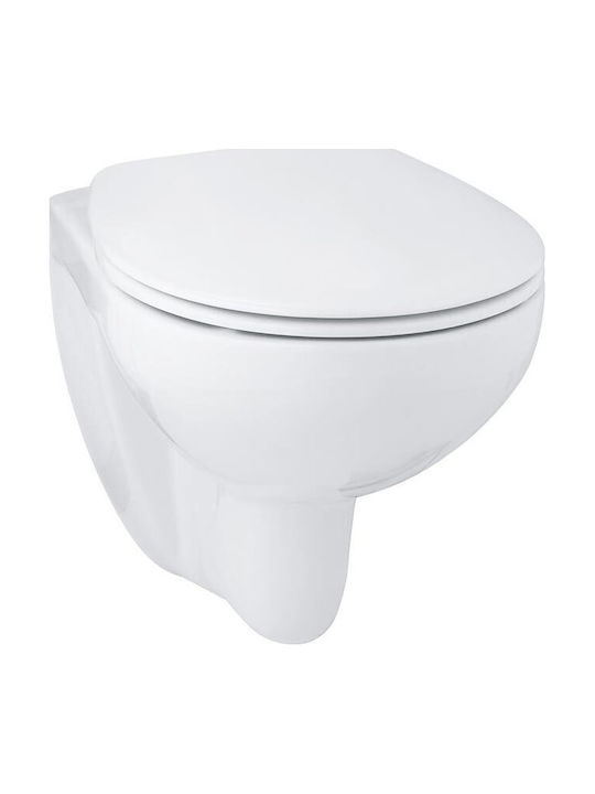 Grohe Bau Wall-Mounted Toilet Rimless with Slim Cover White Grohe Bau Wall-Mounted Toilet Rimless with Slim Cover White