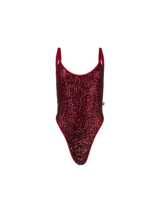 Rot Bodysuit für Pole Dance
