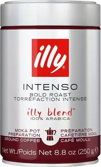 Illy Καφές Espresso Intenso Moka Αλεσμένος 250gr
