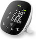 Nedis Wi-fi Air Quality Carbon Dioxide Sensor Led Display White Black