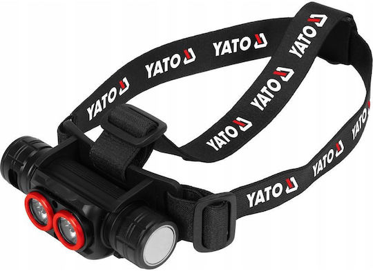 Yato Επαναφορτιζόμενος Φακός Κεφαλής LED IPX4 με Μέγιστη Φωτεινότητα 3000lm