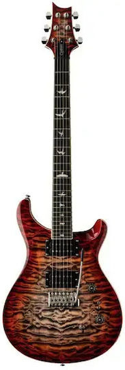 PRS Se Custom 24-08 Quilt Charcoal Cherry Burst Elektrische Gitarre