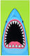 Summer Velour Shark Beach Towel 152x76cm