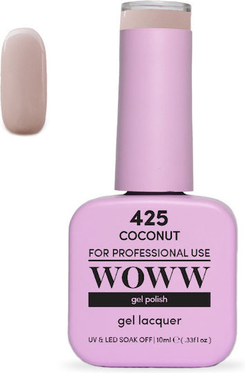 Woww Cosmetics Gel Nagellack Farbe Kokosnuss 10ml