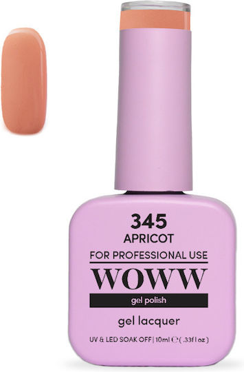Woww Cosmetics Gel Nagellack 345 Apricot Farbe 10ml