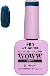 Woww Cosmetics Gel Nagellack 360 Rolling Blau 10ml Woww Cosmetics Gel Nagellack 360 Rolling Blau 10ml