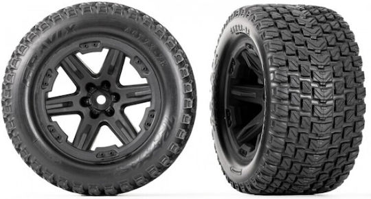 Traxxas Гуми + & Джанти Talon Ext Rxt Черни 2.8" 4wd Tsm 2