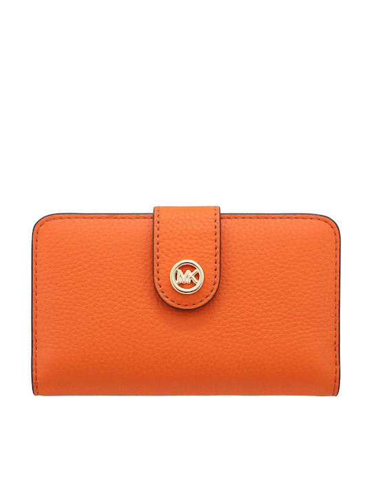 Michael Michael Leder Damenbrieftasche Karten Orange