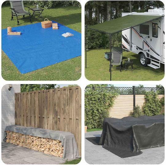vidaXL Waterproof Tarpaulin 90gr/m² 3x2m Light Type Blue