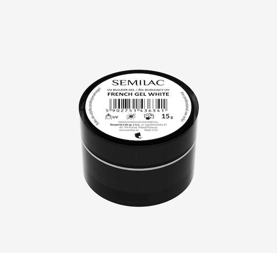 Semilac Builder Gel Νυχιών French Gel White 15gr