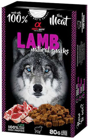 Alpha Spirit Hundeleckerlis Glutenfrei mit Lamm, Huhn, Schweinefleisch, Forelle, Ei und Fleisch 80g