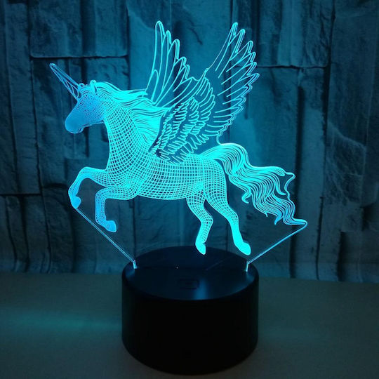 Διακοσμητικό Φωτιστικό RGB 3D Illusion 3x3εκ.