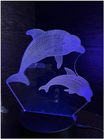 Dekoratives Tischlampen RGB 3D-Illusion 3x3cm