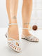 Flache Sandalen Für Damen Weiß FF-38
