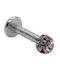 Hillas Mouth Piercing Earring with Liquid Glass Pink Gold